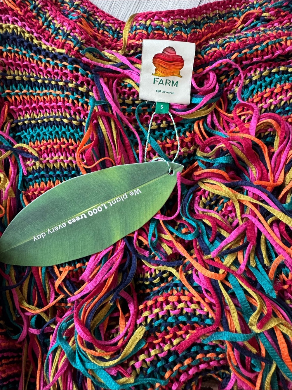Farm Rio Colorful Stripes Knit Sweater - Picture 7 of 7